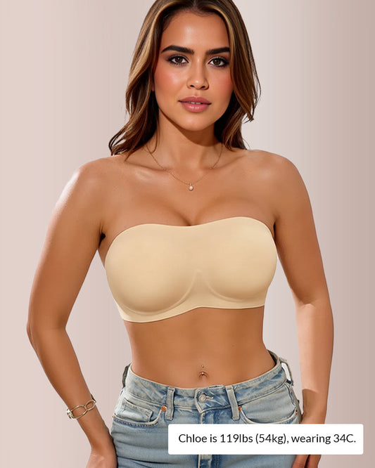 WILLLUXE®  Seamless Anti-Slip Strapless Push-Up Bandeau Bra