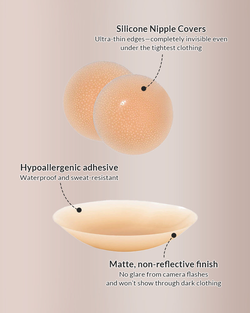 Willluxe® Invisible silicone nipple covers – reusable & hypoallergenic.
