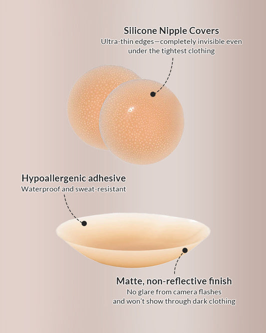 WILLLUXE® Invisible silicone nipple covers – reusable & hypoallergenic.