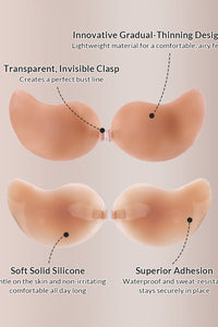 Willluxe® Seamless Mango Cup Silicone Sticky Bra with Push-Up Clasp