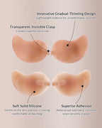 Willluxe® Seamless Mango Cup Silicone Sticky Bra with Push-Up Clasp