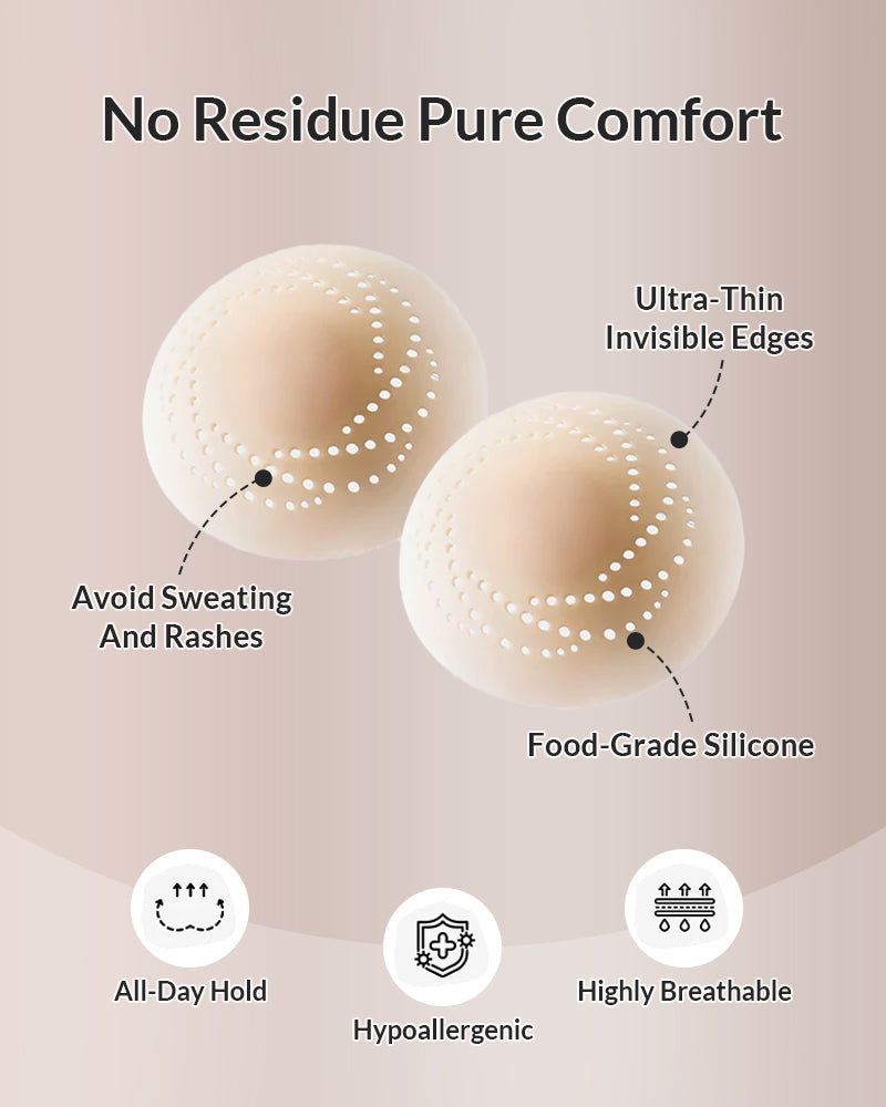 Willluxe® Breathable Spiral Silicone Nipple Covers - Ultra-Thin & Invisible