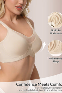 Willluxe® Plus Size Cooling Full Coverage Minimizer Bra