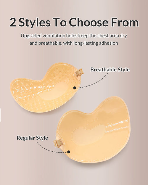 WILLLUXE® Breathable Push-Up Invisible Mango Sticky Bra