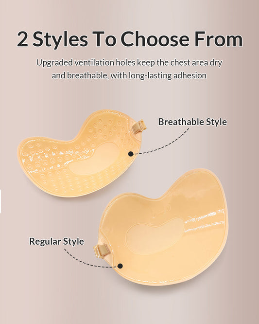 WILLLUXE® Breathable Push-Up Invisible Mango Sticky Bra