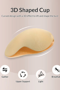 Willluxe® Breathable Push-Up Invisible Mango Sticky Bra