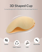 Willluxe® Breathable Push-Up Invisible Mango Sticky Bra