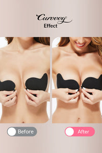 Willluxe® Breathable Push-Up Invisible Mango Sticky Bra