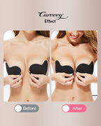Willluxe® Breathable Push-Up Invisible Mango Sticky Bra