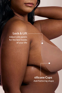 Willluxe® Seamless Deep-V Sticky Silicone Push-Up Bra