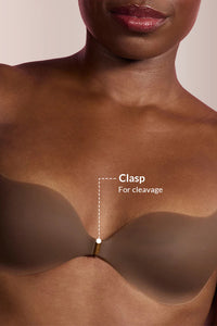 Willluxe® Seamless Deep-V Sticky Silicone Push-Up Bra