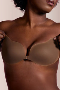 Willluxe® Seamless Deep-V Sticky Silicone Push-Up Bra