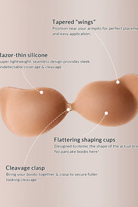 Willluxe® Seamless Deep-V Sticky Silicone Push-Up Bra