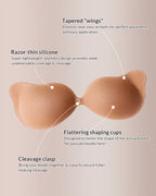 Willluxe® Seamless Deep-V Sticky Silicone Push-Up Bra