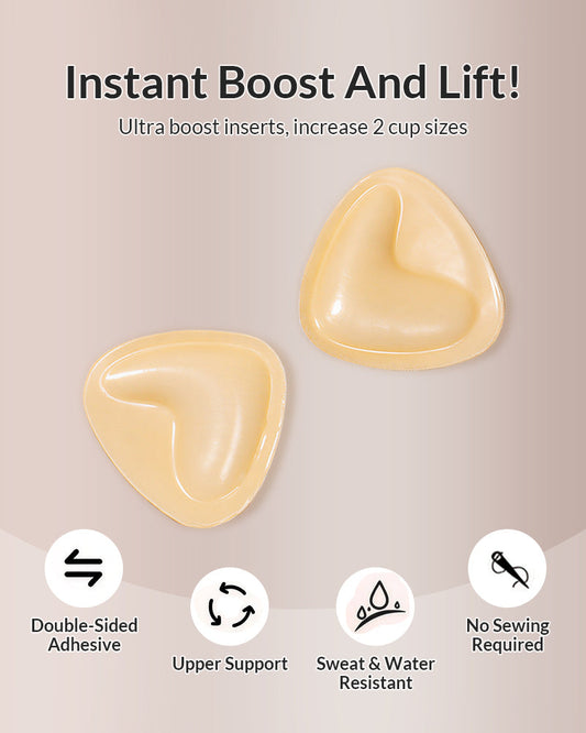 WILLLUXE® V-Shape Double-Sided Adhesive Push-Up Bra Inserts