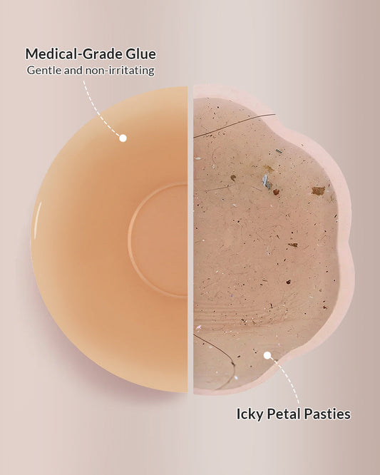 WILLLUXE® Seamless Silicone Nipple Covers with Non-Adhesive Center
