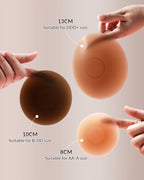 Willluxe® Seamless Silicone Nipple Covers with Non-Adhesive Center