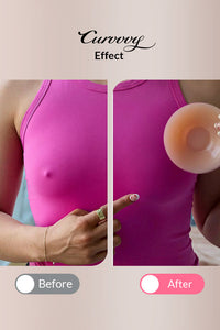 Willluxe® Seamless Silicone Nipple Covers with Non-Adhesive Center