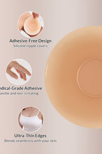 Willluxe® Seamless Silicone Nipple Covers with Non-Adhesive Center