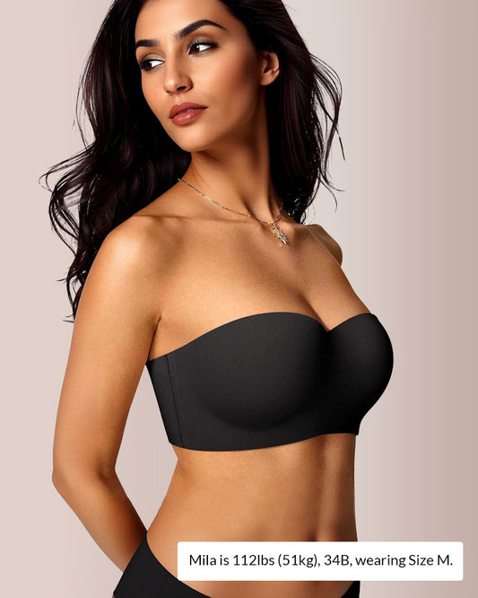 WILLLUXE® Back Smoothing Strapless Wireless Multiway Support Bra