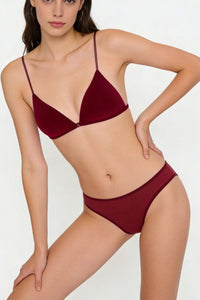 Willluxe® French Triangle Bra in Ultralight Microfiber with Ultra-Thin Straps and Front Closure