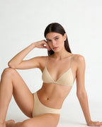 Willluxe® French Triangle Bra in Ultralight Microfiber with Ultra-Thin Straps and Front Closure