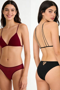 Willluxe® French Triangle Bra in Ultralight Microfiber with Ultra-Thin Straps and Front Closure