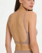 Willluxe® Soft Triangle Bralette Invisible Low Back with Multiple Tie Styling Options