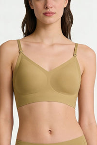 Willluxe® Soft Triangle Bralette Invisible Low Back with Multiple Tie Styling Options