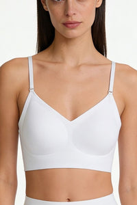 Willluxe® Soft Triangle Bralette Invisible Low Back with Multiple Tie Styling Options