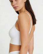 Willluxe® Soft Triangle Bralette Invisible Low Back with Multiple Tie Styling Options