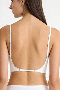 Willluxe® Soft Triangle Bralette Invisible Low Back with Multiple Tie Styling Options