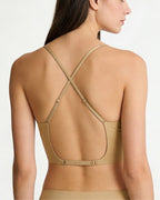 Willluxe® Soft Triangle Bralette Invisible Low Back with Multiple Tie Styling Options