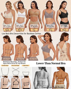 Willluxe® Soft Triangle Bralette Invisible Low Back with Multiple Tie Styling Options