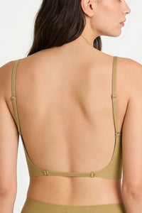 Willluxe® Soft Triangle Bralette Invisible Low Back with Multiple Tie Styling Options