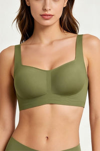 Willluxe® Seamless Comfortable Square Neck Strapless Jelly Soft Support Foundation Bra
