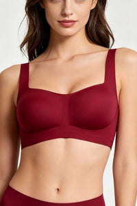 Willluxe® Seamless Comfortable Square Neck Strapless Jelly Soft Support Foundation Bra