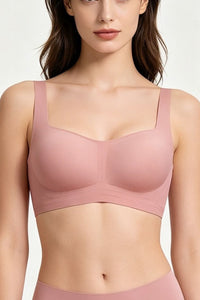 Willluxe® Seamless Comfortable Square Neck Strapless Jelly Soft Support Foundation Bra