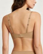 Willluxe® Seamless Comfortable Square Neck Strapless Jelly Soft Support Foundation Bra