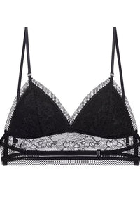 Willluxe® French Lace Wire-Free Thin Invisible U-Shaped Backless Triangle Bras