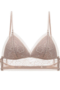 Willluxe® French Lace Wire-Free Thin Invisible U-Shaped Backless Triangle Bras