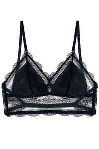 Willluxe® French Lace Wire-Free Thin Invisible U-Shaped Backless Triangle Bras