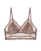 Willluxe® French Lace Wire-Free Thin Invisible U-Shaped Backless Triangle Bras