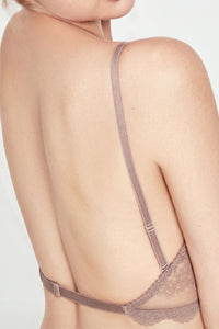 Willluxe® French Lace Wire-Free Thin Invisible U-Shaped Backless Triangle Bras
