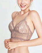 Willluxe® French Lace Wire-Free Thin Invisible U-Shaped Backless Triangle Bras