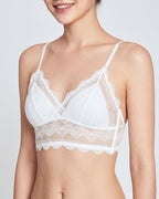 Willluxe® French Lace Wire-Free Thin Invisible U-Shaped Backless Triangle Bras