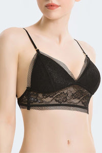 Willluxe® French Lace Wire-Free Thin Invisible U-Shaped Backless Triangle Bras