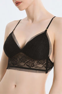 Willluxe® French Lace Wire-Free Thin Invisible U-Shaped Backless Triangle Bras