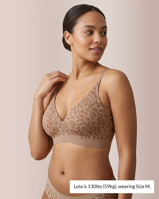 WILLLUXE® Wild Comfort Seamless Leopard Push-Up Bra