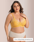 Willluxe® Scalloped Mermaid Lace Unlined Full Cup Underwire Bra - Plus Size